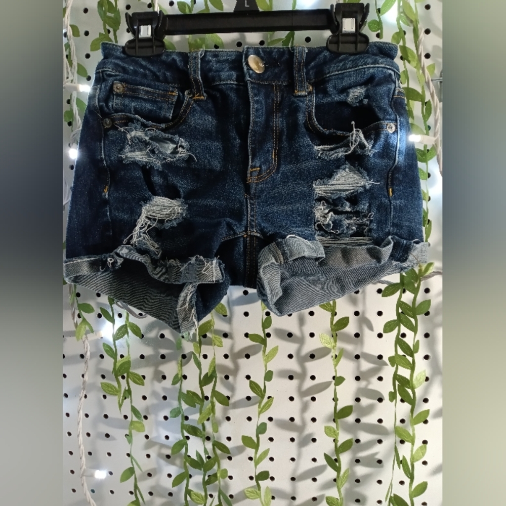 American Eagle Outfitters Blue Distressed Denim Jeans